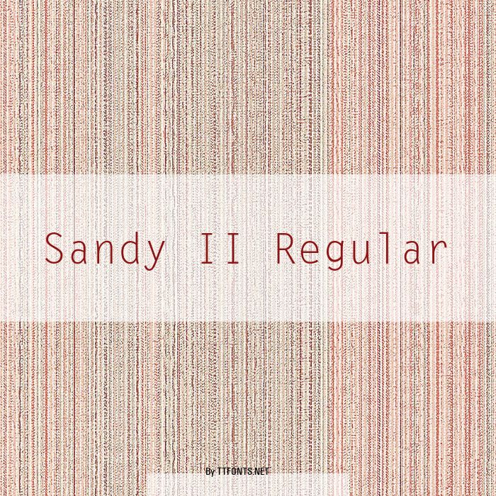 Sandy II Regular example